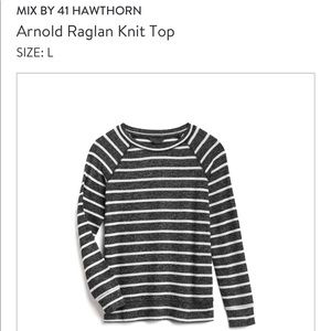 NWT Mix by 41 Hawthorn Arnold Raglan Knit Top